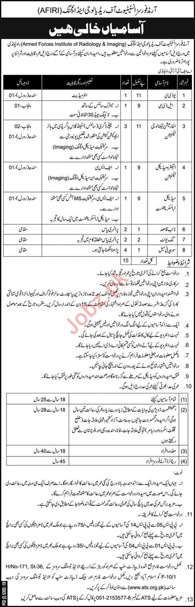 Armed Forces Institute of Radiology & Imaging Jobs