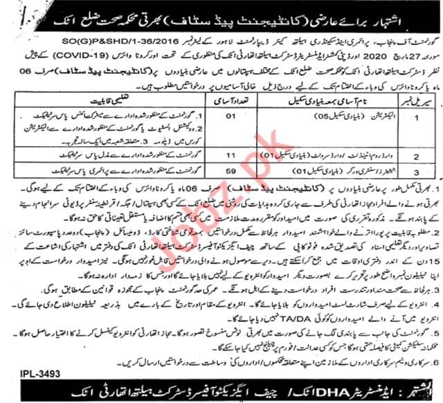 District Health Authority DHA Attock Jobs 2020