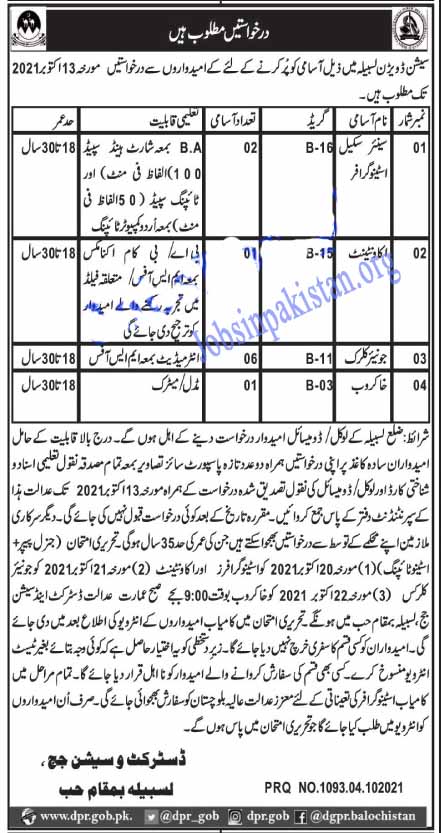 District & Session Courts Jobs 2021
