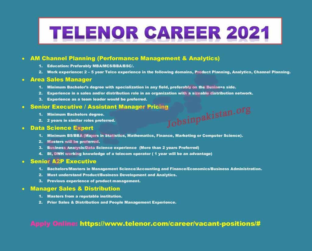 Jobs in Telenor 2021